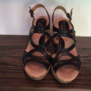 Cork wedge sandals- Born Concept